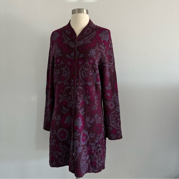 Novica Floral 100% Baby Alpaca Cardigan From Peru “Dream Garden In M… - Picture 8 of 14